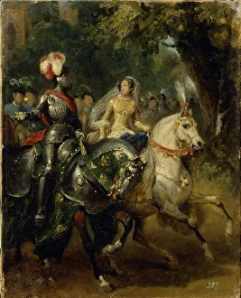 Armor Prints: Cavalcade, ca 1842. Artist: Vernet, Horace (1789-1863)