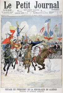 Cavalcade of native troops during the visit of President Loubet to Algeria, 1903