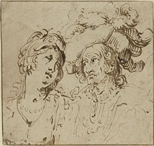 Harlot Prints: Cavalier with a Harlot, 17th century. Creator: Unknown