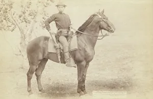 Stirrups Prints: The Cavalier The young soldier and his horse on duty [a]t camp Cheyenne []