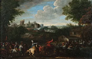 Il Borgognone Prints: Cavalry Battle. Creator: Anon
