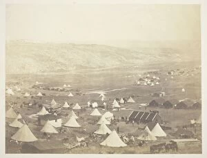 Encampment Gallery: Cavalry Camp, looking towards Kadikoi, 1855. Creator: Roger Fenton