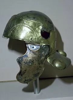Helmet Collection: Cavalry combat helmet, Roman Britain, from Witcham Gravel, Ely, Cambridgeshire, 1st century AD
