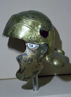 Bronze Gallery: Cavalry combat helmet, Roman Britain, from Witcham Gravel, Ely, Cambridgeshire, 1st century AD