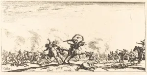 The Cavalry Combat with Pistols, c. 1632 / 1634. Creator: Jacques Callot