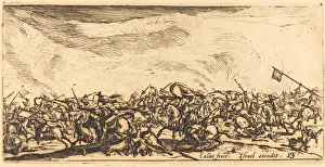 The Cavalry Combat with Swords, c. 1632/1634. Creator: Jacques Callot The Cavalry Combat with Swords, c. 1632/1634. Creator: Jacques Callot