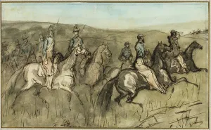 Guys Constantinus Prints: Cavalry Exercise in a Meadow, n.d. Creator: Constantin Guys