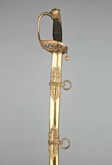 Cavalry Officer's Saber with Scabbard, United States, c. 1860 / 65. Creator: Unknown