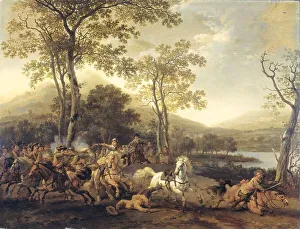 Gunfire Prints: Cavalry Skirmish, 1660-1722. Creator: Abraham Pietersz van Kalraet