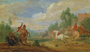 Francois Van Der Meulen Prints: Cavalry Skirmish, 17th century. Creator: Adam Frans van der Meulen
