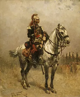 Alphonse De Collection: A Cavalryman, 1884. Creator: Alphonse de Neuville