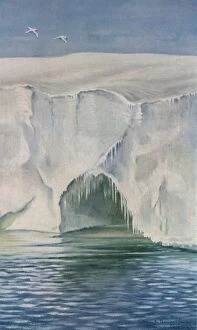 Iceberg Gallery: Cave in the Barrier, Cape Crozier, Jan. 4th, 1911, (1913). Artist: Edward Wilson