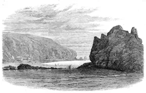 Cave Rock, Port Lyttelton, New Zealand, 1864. Creator: Mason Jackson