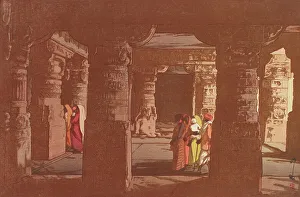 Third cave temple in Ellora, c.1931. Creator: Hiroshi Yoshida