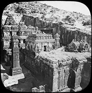 Caves of Ellora, Maharashtra, India, late 19th or early 20th century Caves of Ellora, Maharashtra, India, late 19th or early 20th century
