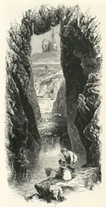 Tenby Prints: Caves at Tenby, c1870