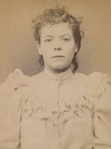 Seamstress Prints: Cazal. Antoinette. 28 ans, nee a Salgouz (Cantal). Couturiere. Anarchiste