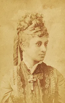 Hair Piece Prints: C.C.P. c1880-c1889. Creator: Henrici & Garns. C.C.P. c1880-c1889. Creator: Henrici & Garns