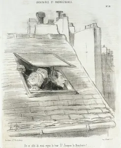 Renting Prints: De ce côté-là, vous voyez la tour St. Jacques... 1847. Creator: Honore Daumier