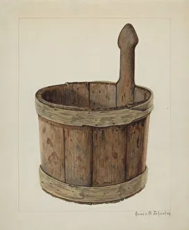 Johnston Annie B Prints: Cedar Piggin, c. 1938. Creator: Annie B Johnston