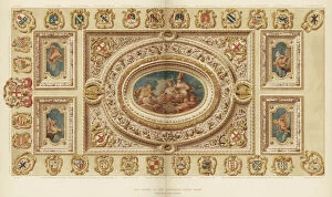 Images Dated 12th May 2009: The ceiling of the Aldermens Court Room, Guildhall, City of London, 18th century (1886)