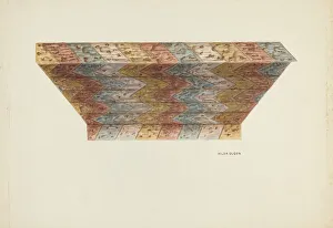 Wall Decoration Prints: Ceiling of Baptistry Niche, Mission Dolores, c. 1940. Creator: Hilda Olson