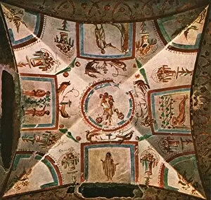 Fresco Collection: Ceiling in Chamber II of the Coemeterium Maius on the Via Nomentana, Rome, Italy, (1928)