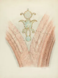 William Kieckhofel Prints: Ceiling Decoration, c. 1941. Creator: William Kieckhofel