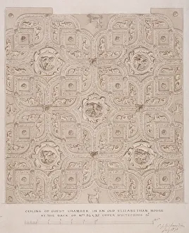 Charles James Richardson Gallery: Ceiling of guest chamber in a house on Whitecross Street, London, 1871