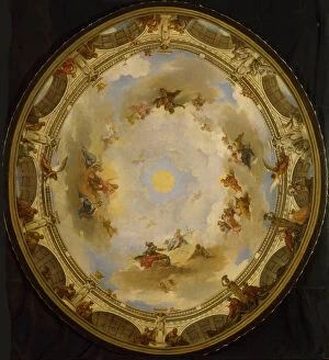 Alexander Theatre Gallery: Ceiling painting in the Alexander Theatre in Saint Petersburg, 1832