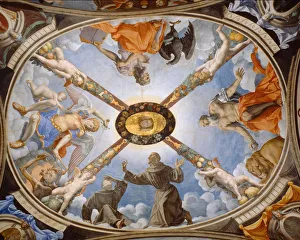 Bronzino Prints: Ceiling painting of the Chapel of Eleonor of Toledo in the Palazzo Vecchio, 1540-1545