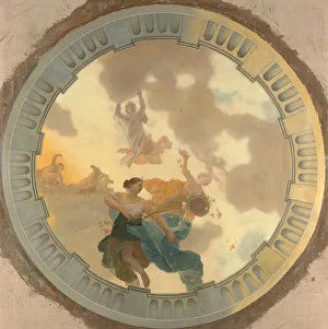 De Lairesse Gerard Prints: Ceiling painting of Diana and her companions, c.1676-c.1682. Creator: Gerard de Lairesse