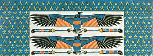 Vulture Prints: Detail of ceiling painting in the tomb of Bekenranef at Sakkara