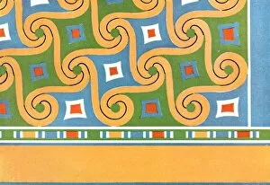 Encyclopaedia Of Colour Decoration Collection: Ceiling paintings in the tomb of Nes-pa-nefer-her, Sheikh Abd el-Qurna, Thebes, Egypt, (1928)