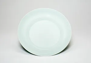 Celadon Gallery: Celadon-Glazed Dish, Qing dynasty (1644-1911), Yongzheng reign mark and period (1723-1735)