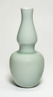 Celadon Gallery: Celadon-Glazed Double-Gourd Vase, Qing dynasty (1644-1911), 18th / 19th century