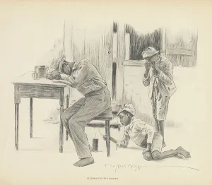 Firework Prints: Celebrating the fourth, 1899. Creator: Jay Campbell Phillips