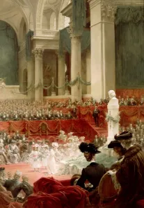 Celebration of the 100th Birthday of Victor Hugo at the Pantheon in Presence of the President Felix Artist: Chartran, Theobald (1849-1907)