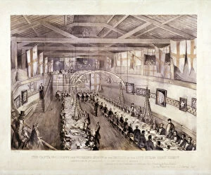 Dry Dock Gallery: Celebration of the 13th anniversary of the City Steam Boat Company, Battersea, London, c1859