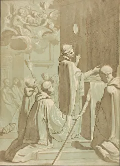 Incense Burner Prints: The Celebration of High Mass, c. 1776. Creator: Katharina Prestel
