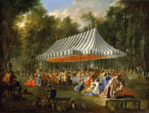 Celebration give by le Prince Louis Francois de Conti in honour of Charles William Ferdinand, Heredi Artist: Ollivier, Michel Barthelemy (1712-1784)