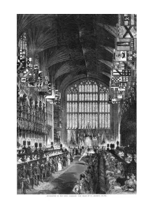 Alexandra Princess Of Denmark Collection: Celebration of the Royal Marriage - The Choir of St. Georges Chapel. 10 March 1863