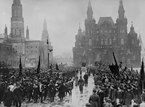 Russian Revolution Collection: Celebrations on the occasion of the 8th anniversary of the October Revolution in Moscow