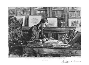 Lord Randolph Prints: Celebrities of the Day - Lord Randolph Churchill, M. P. (1885)