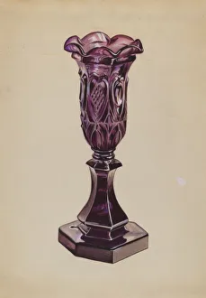 Glasswork Prints: Celery Holder, c. 1936. Creator: Robert Stewart