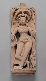 Mythological Collection: Celestial Beauty (Apsara), 8th century. Creator: Unknown