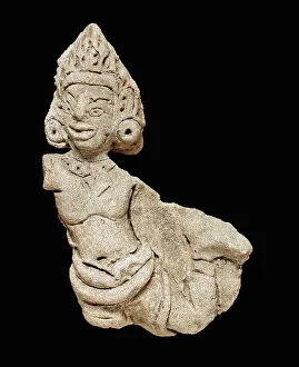 Stucco Prints: Celestial Figure, 7th-8th century. Creator: Unknown