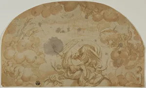Lunette Prints: Celestial Scene with Angels, n.d. Creator: Unknown