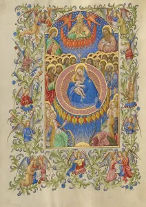 The Celestial Virgin and Child; Book of Hours; Virgin and Child in Glory, about 1420. Creator: Spitz Master