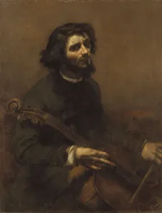 Gustave 1819 1877 Prints: The Cellist (Self-portrait), 1847
